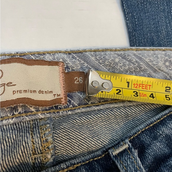 Paige Premium Denim Blue Jeans Hollywood Hills Classic Mid Low Rise Boot Cut - Picture 3 of 15